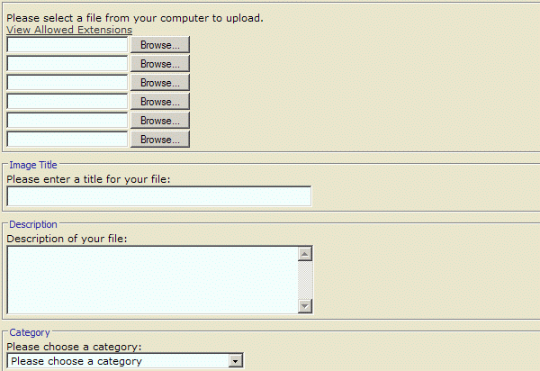 Uploading a picture to the gallery